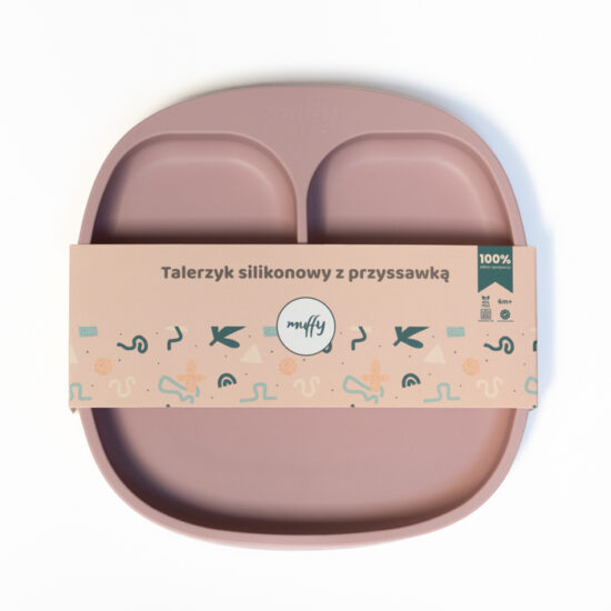 Talerzyk silikonowy z przyssawką - PastelPink